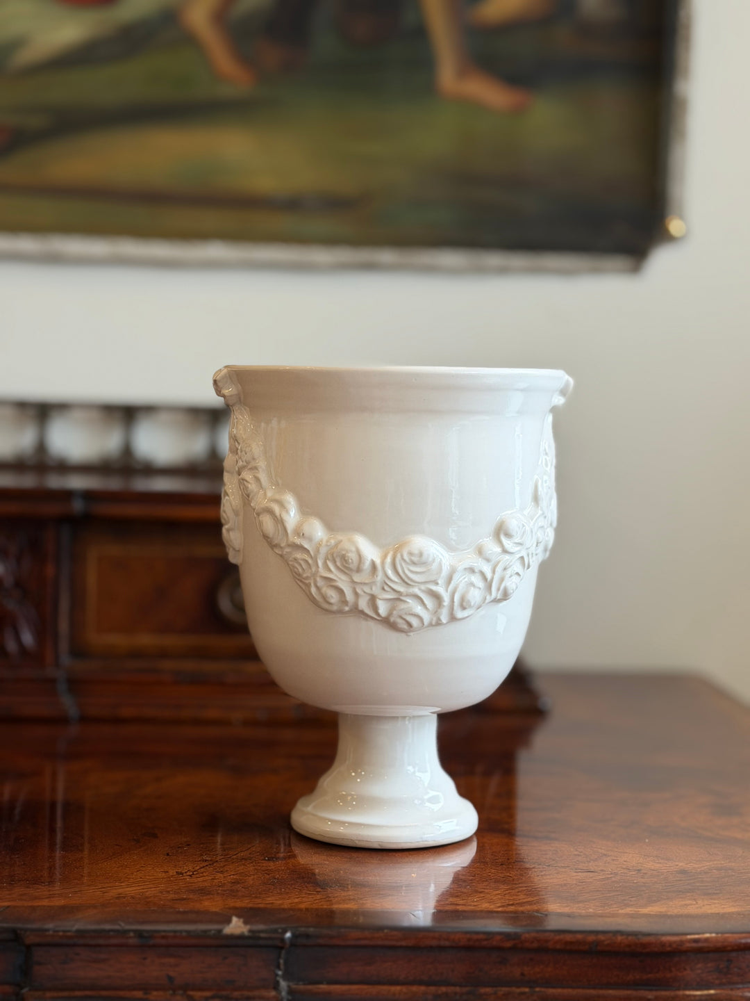 Footed Laurel Garland Vase