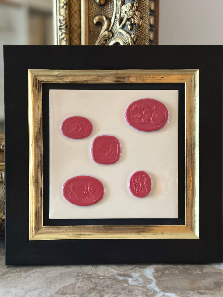 Framed Cameo Piastrella - Rubino