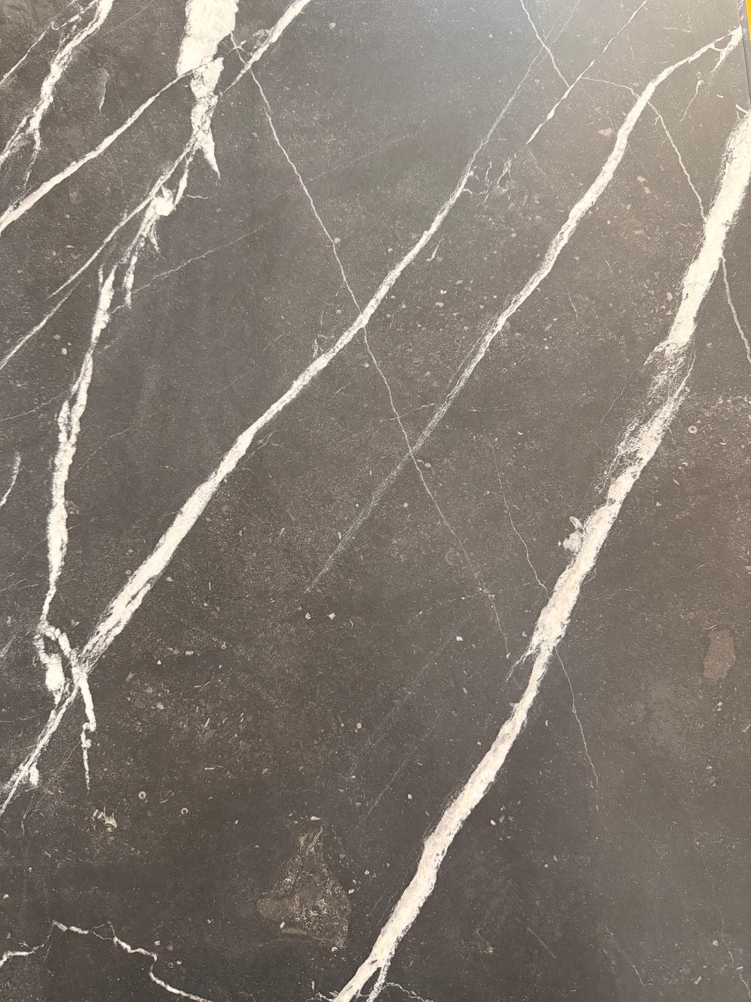 French Ebonized Mahogany Directoire-Style Commode with Marble Top and Bronze Mounts, circa 1940