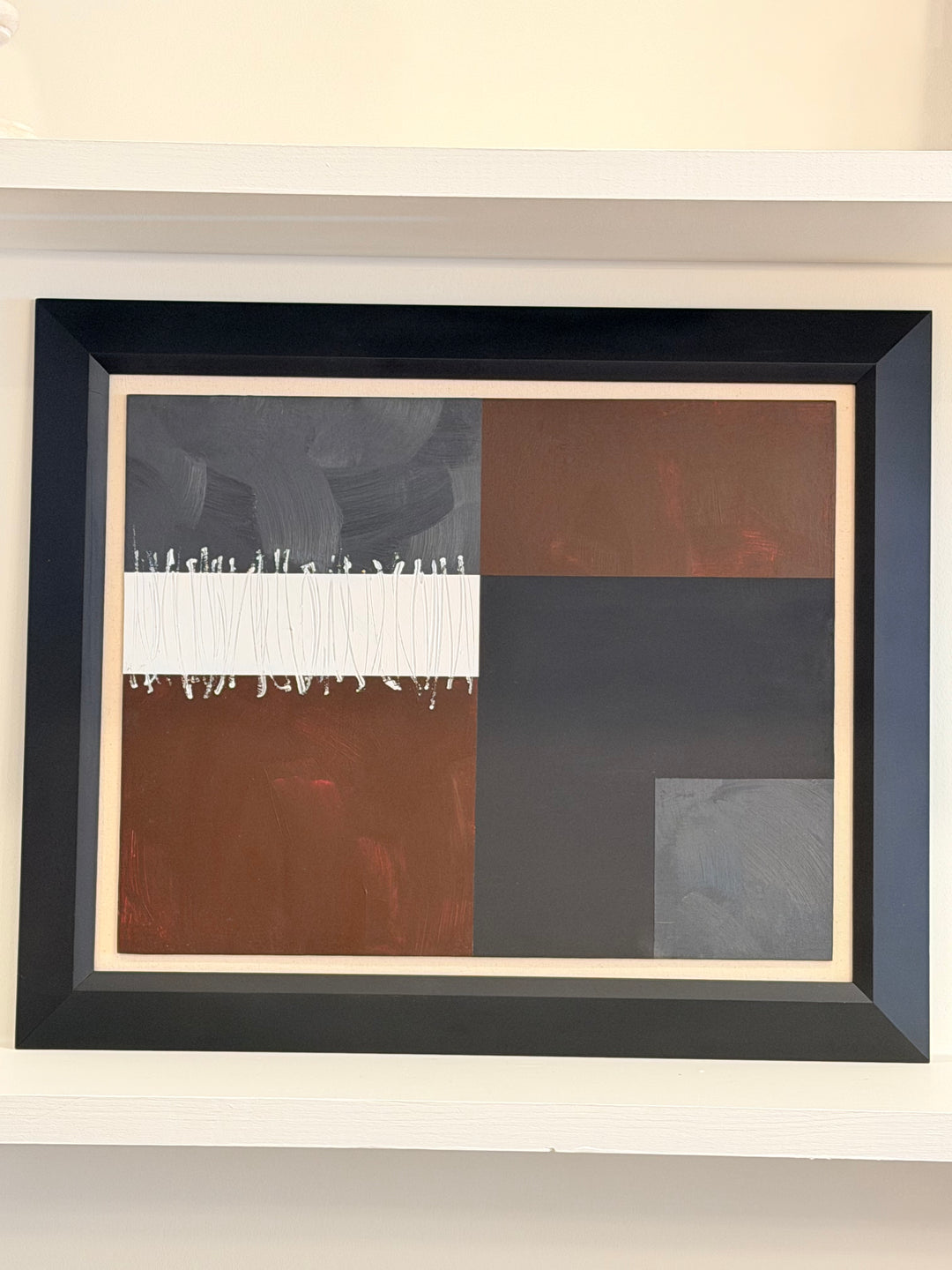 Geometric Composition in Oxide and Slate — Contemporary Abstract