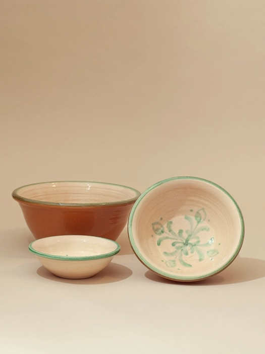 Green Granaíno Spanish Ceramic Bowls