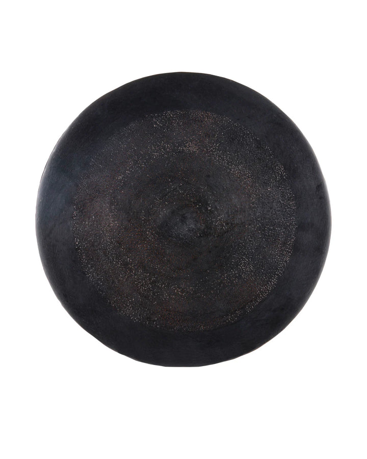 Hammered Bronze Pedestal Cocktail Table