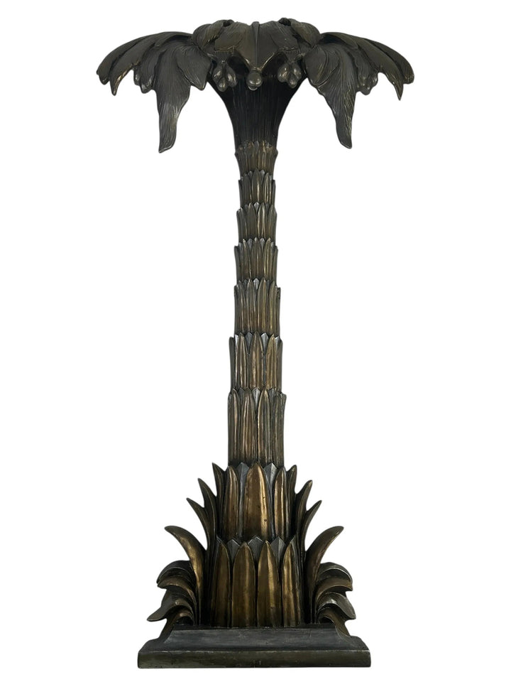 Monumental Palm Tree Floor Sconce Attributed to Maison Jansen