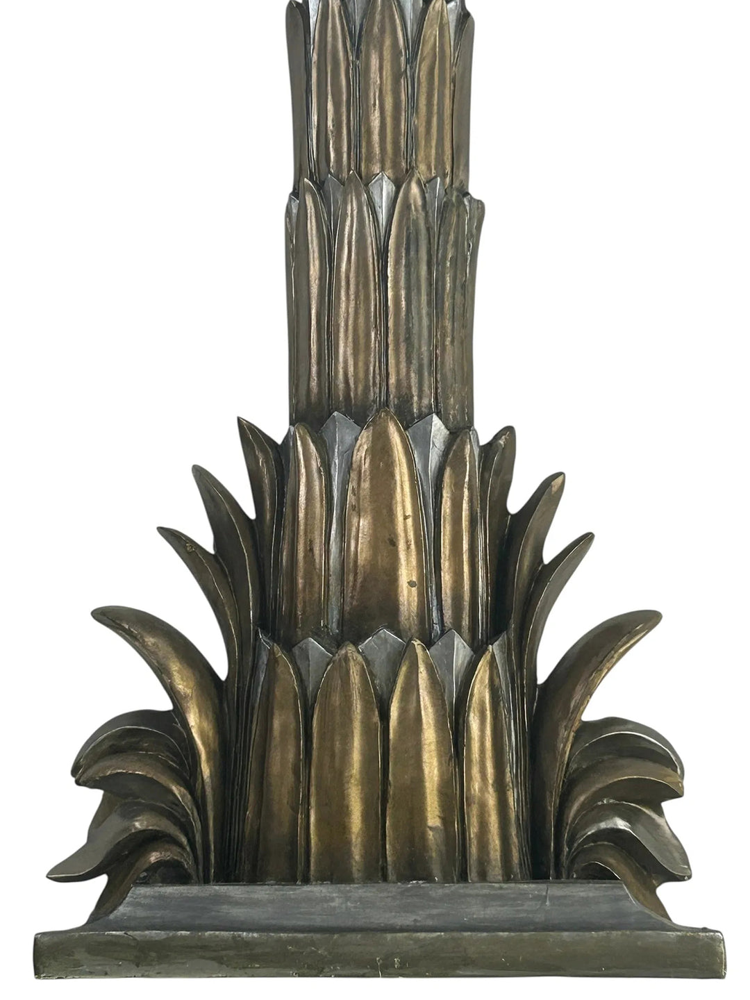 Monumental Palm Tree Floor Sconce Attributed to Maison Jansen