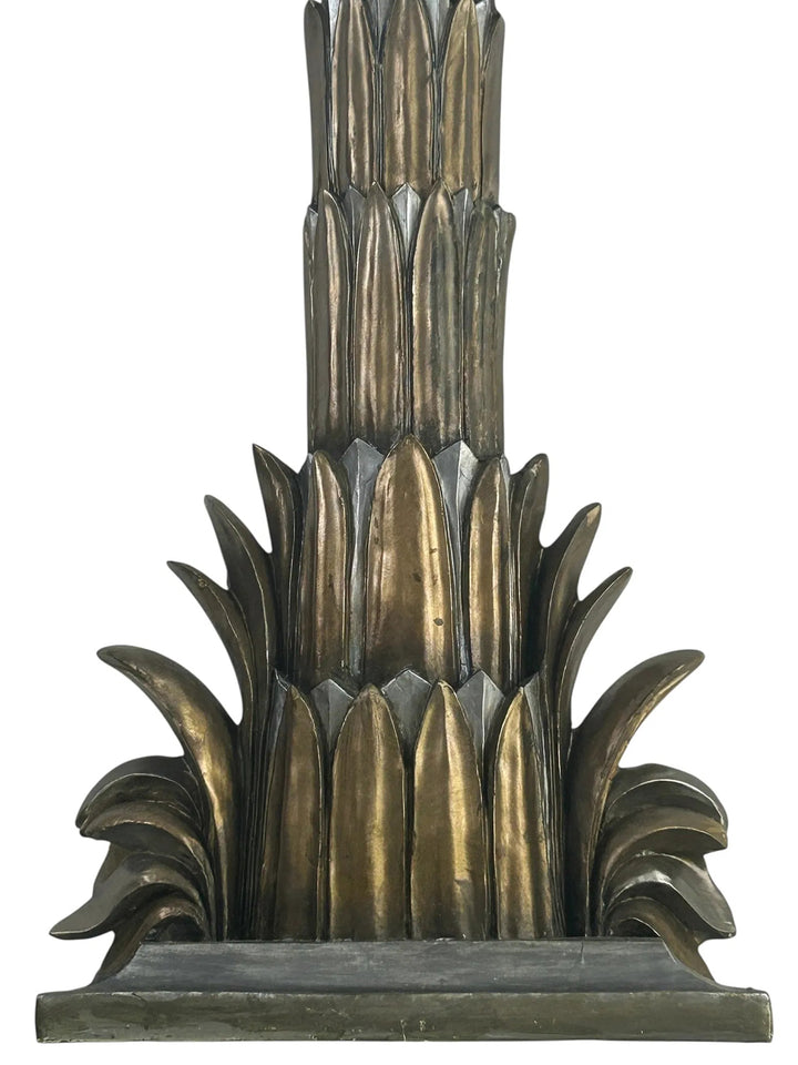 Monumental Palm Tree Floor Sconce Attributed to Maison Jansen
