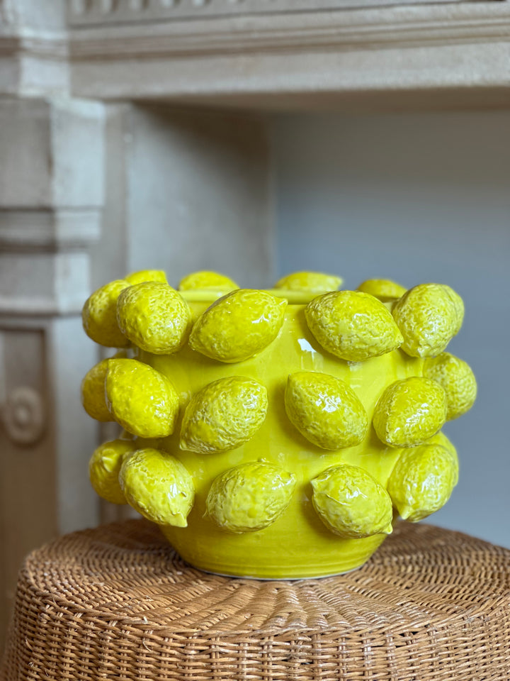 Large Italian Lemon Vase