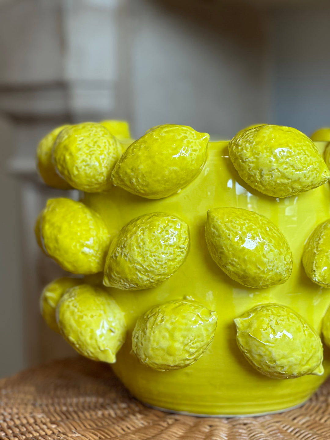 Large Italian Lemon Vase