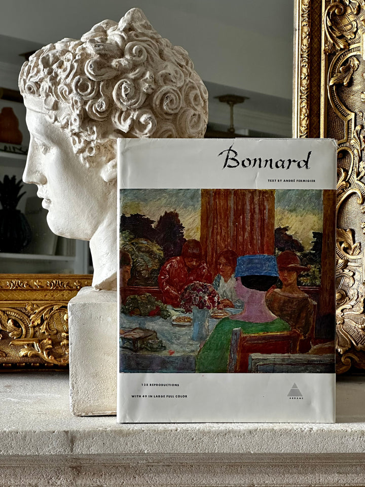 Book cover of "Library of Great Painters" featuring Bonnard, published by Housebound Interiors, with vibrant artwork and text.