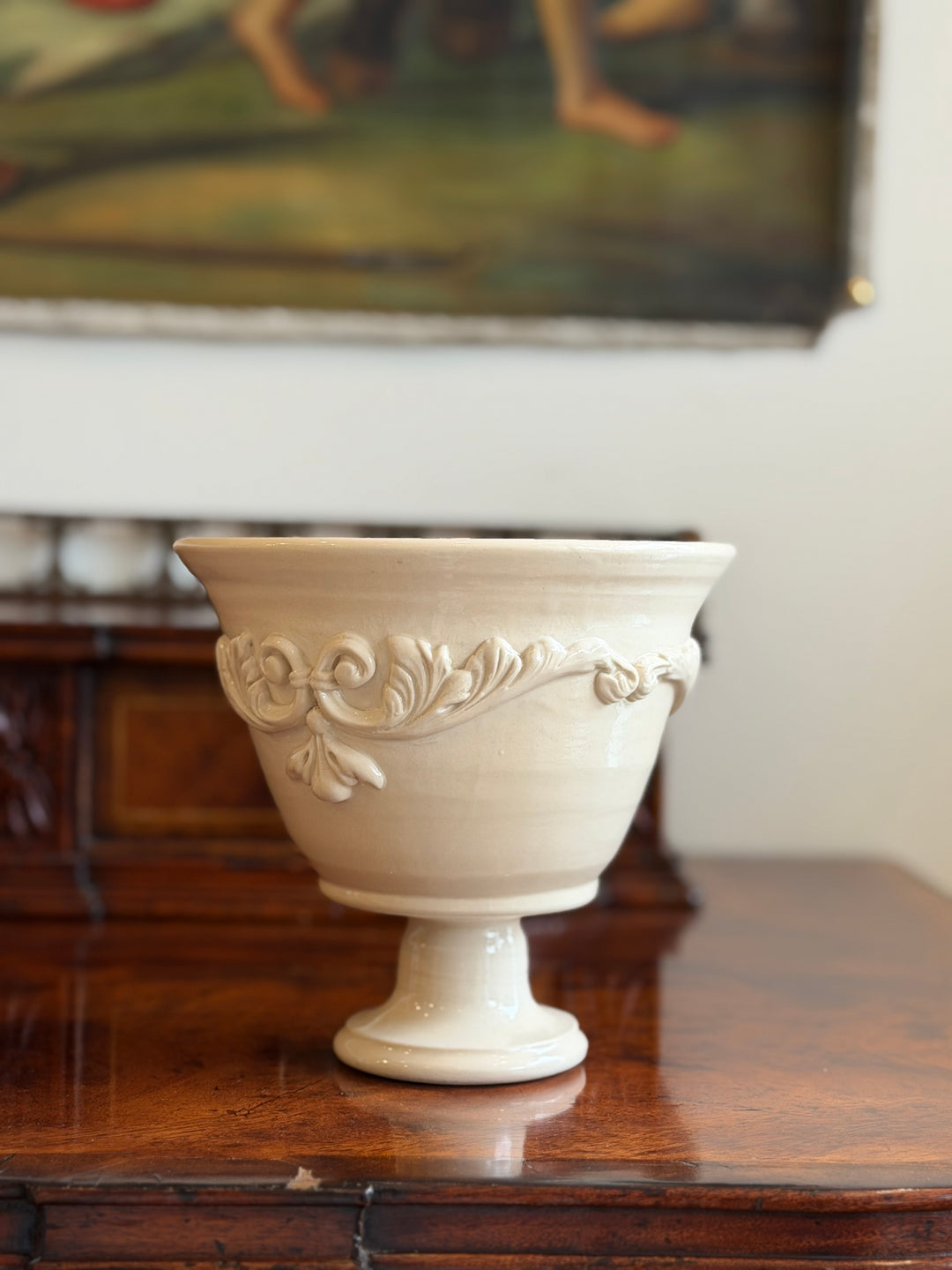 Lion Scroll Footed Vase