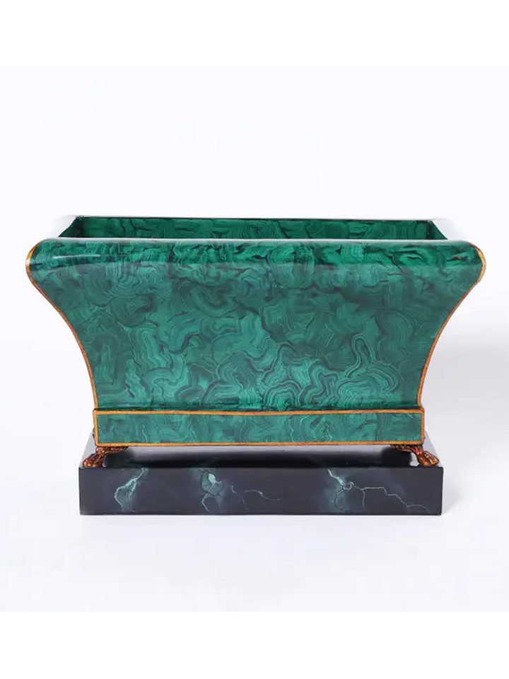 Faux Malachite Jardiniere by Maitland Smith