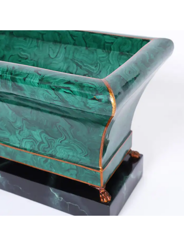 Faux Malachite Jardiniere by Maitland Smith