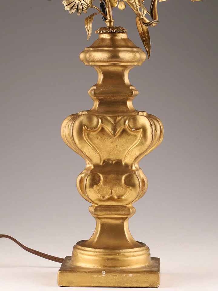 19th Century French Gilt Floral Candelabra