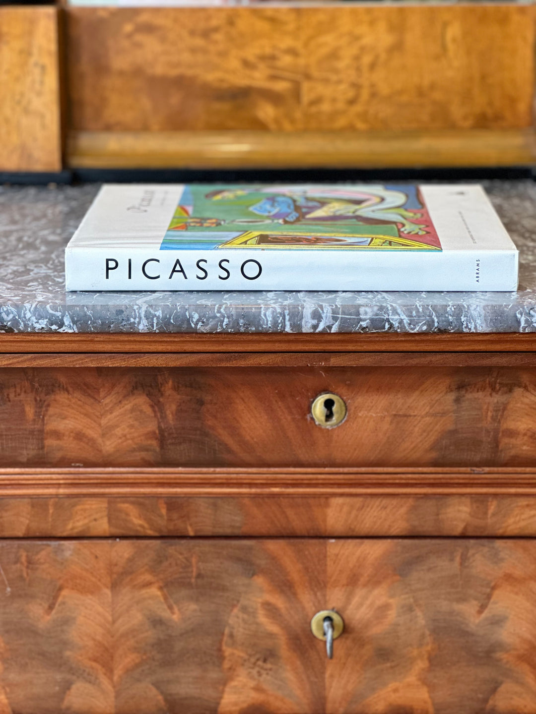 Page from "Picasso" by Hans L. C. Jaffé, part of the Library of Great Painters, Abrams 1960s edition, featuring artwork by Picasso.