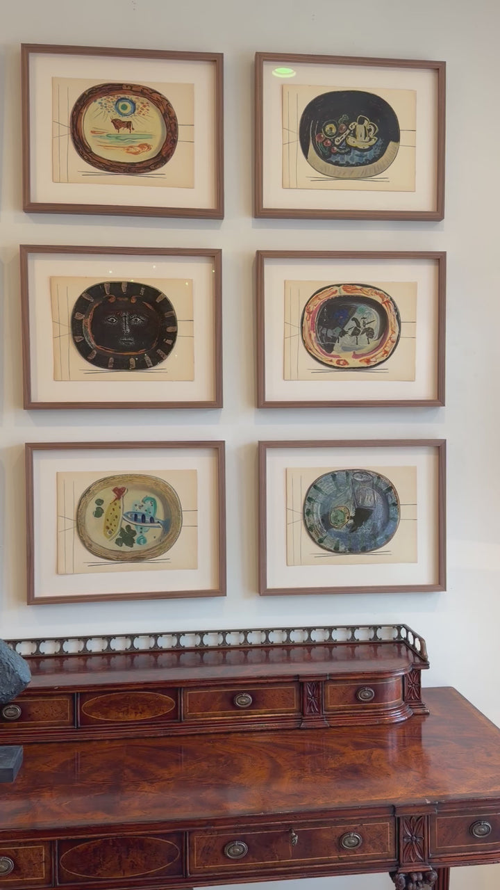 Suite of Nine Tipped-In Color Lithographs from Céramiques de Picasso, 1948 — Pablo Picasso