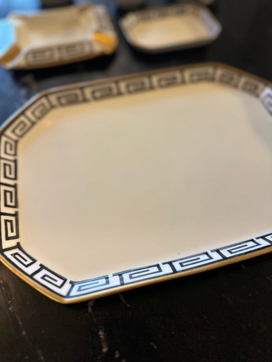 Rare Greek Key Vanity Set - Limoges 1918