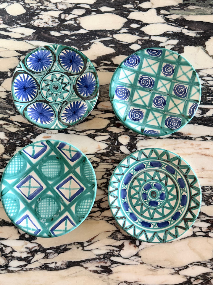 Set of 8 Hand-Painted Plates by Robert Picault — Vallauris, France, c.1950s
