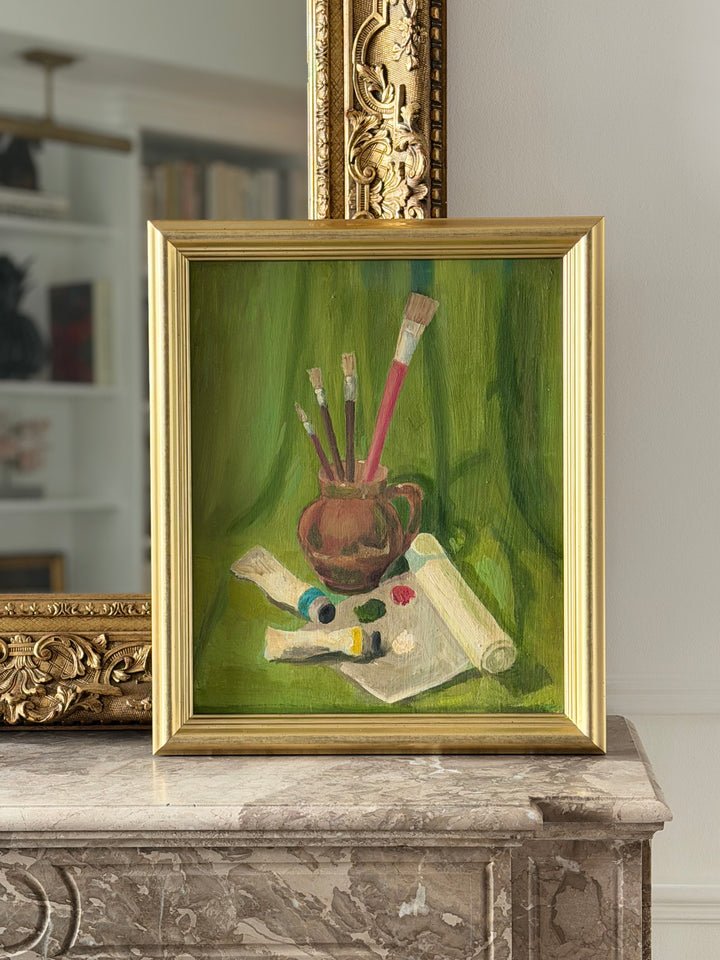 Study of Artist’s Tools, Oil Painting - Mid Century