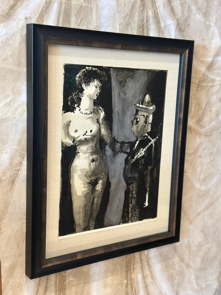 Theatrical Study of a Nude and Man -
 Heliogravure - Pablo Picasso - 1954