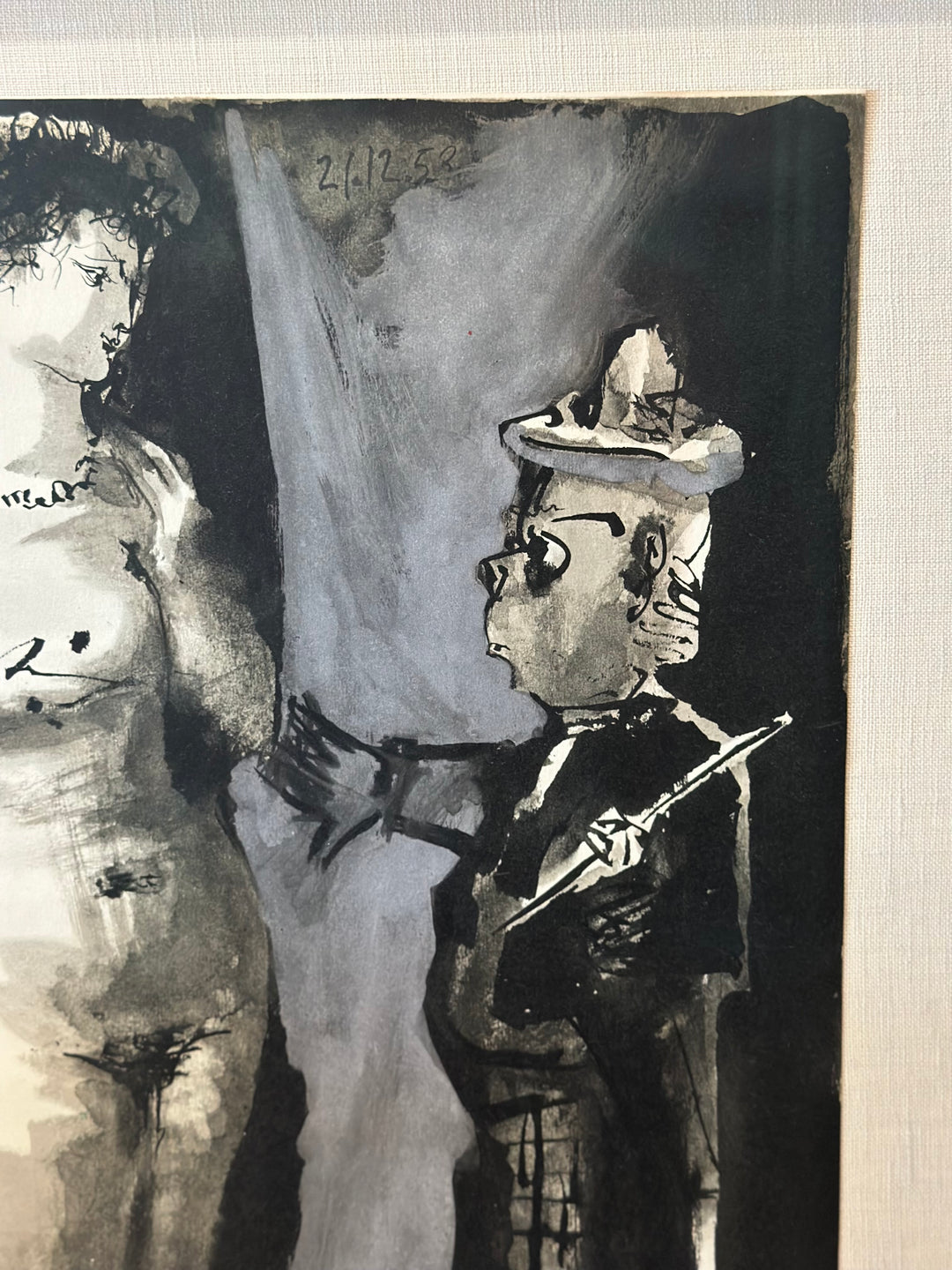 Theatrical Study of a Nude and Man -
 Heliogravure - Pablo Picasso - 1954