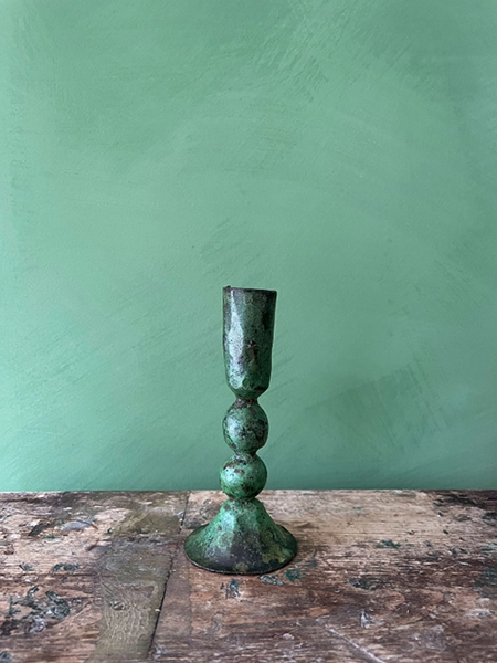 Verdigris Iron Candle Holder