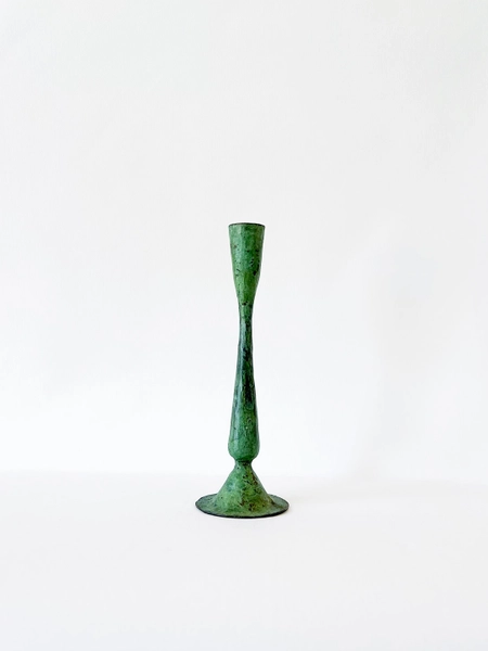 Verdigris Iron Candle Holder