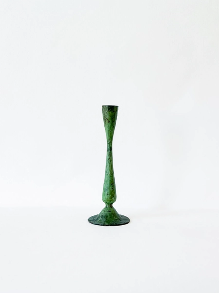 Verdigris Iron Candle Holder